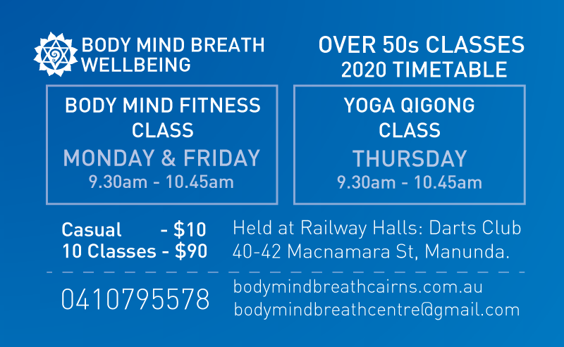 over 50s fitness cairns timetable 2020